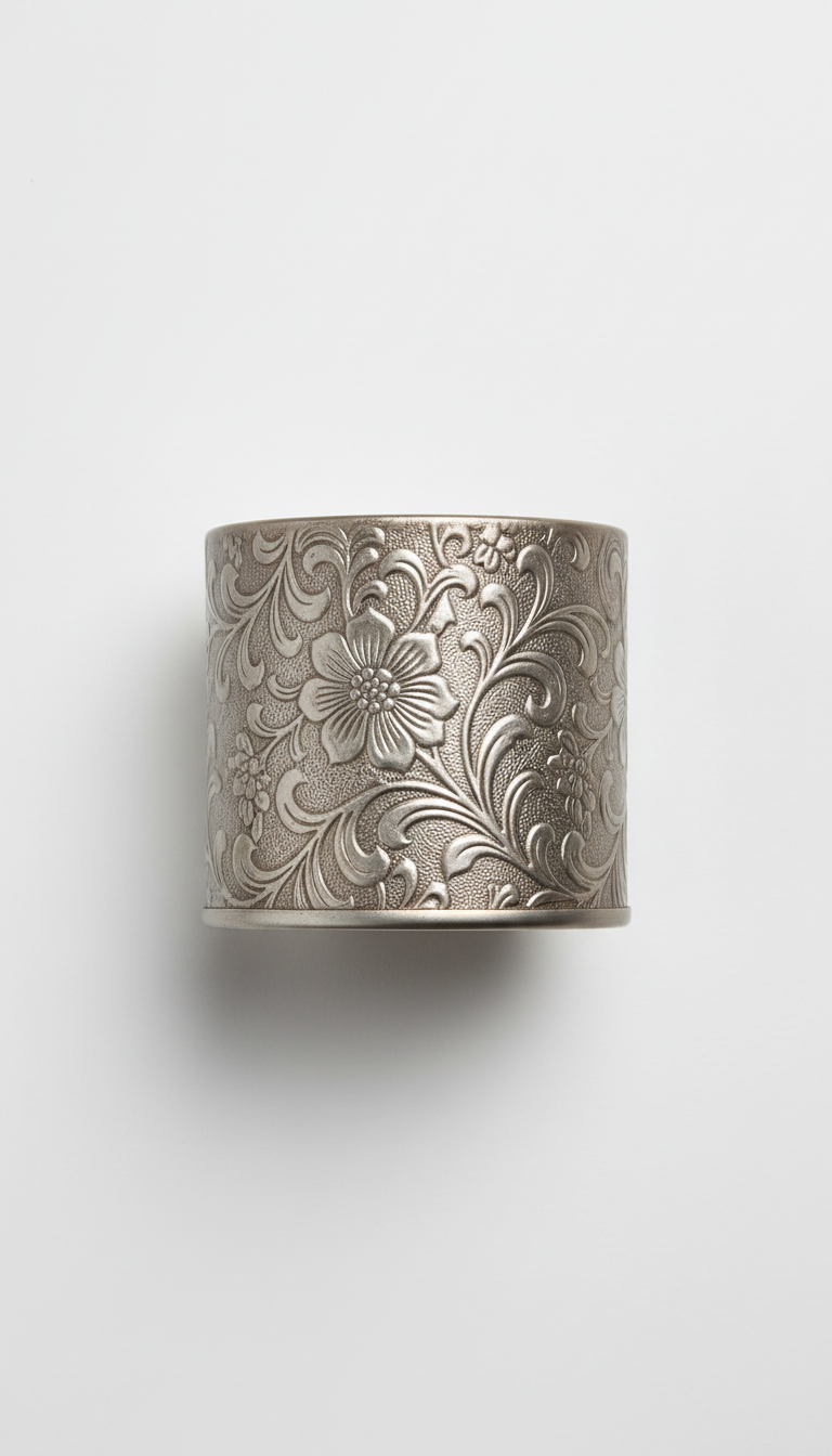 Embossed Metallic Candle Tin