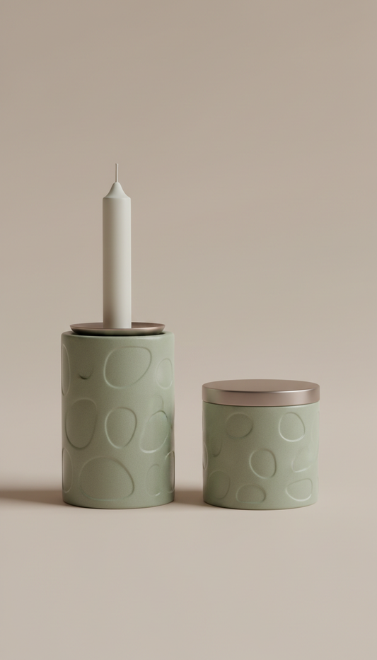 Modern Ceramic Candle Holder Set